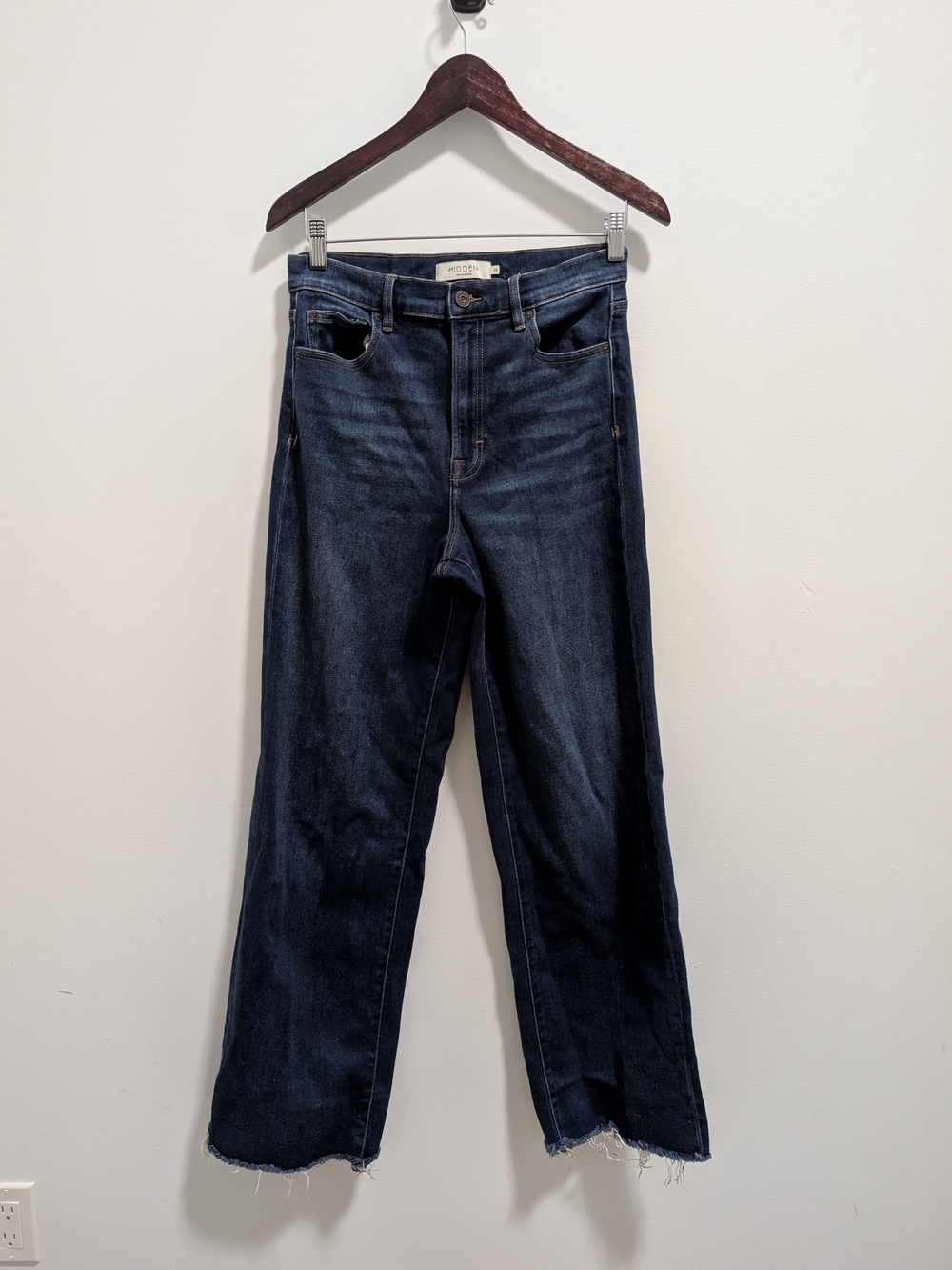 High-Rise Wide Leg Jeans in Dark Indigo by Nobody
